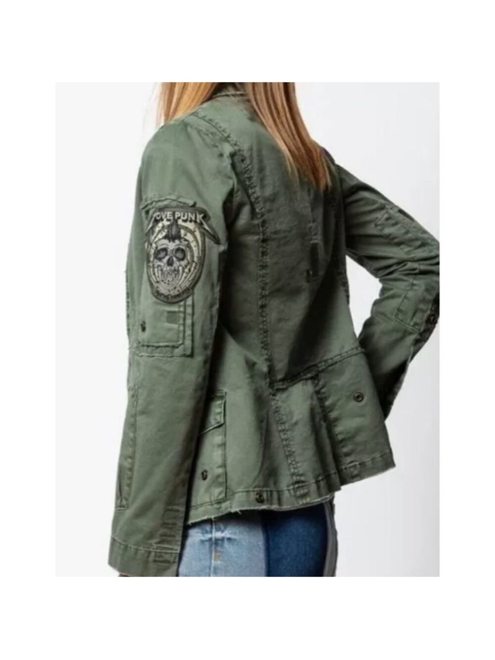 🎉 FINAL SALE 🎉 Zadig & Voltaire Virginia Grunge Love Punk military jacket